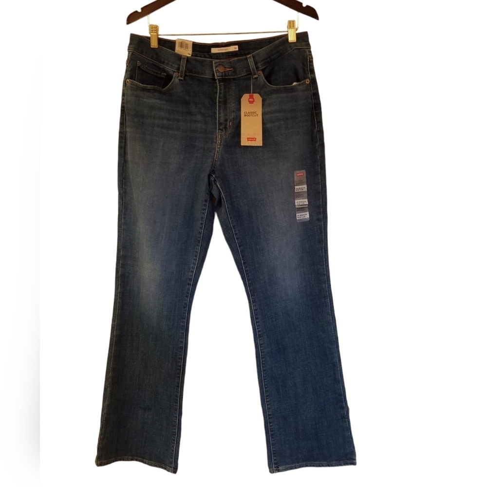 NWT Levi's Classic Boot Cut Women's Blue Jeans Size 14 W32 L32 Mid Rise